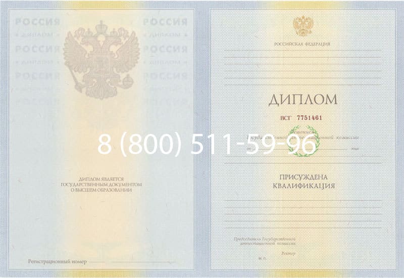 Купить Диплом о высшем образовании 2010-2011 годов в Новосибирске